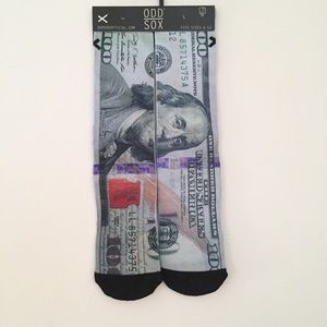$100 bill crew socks